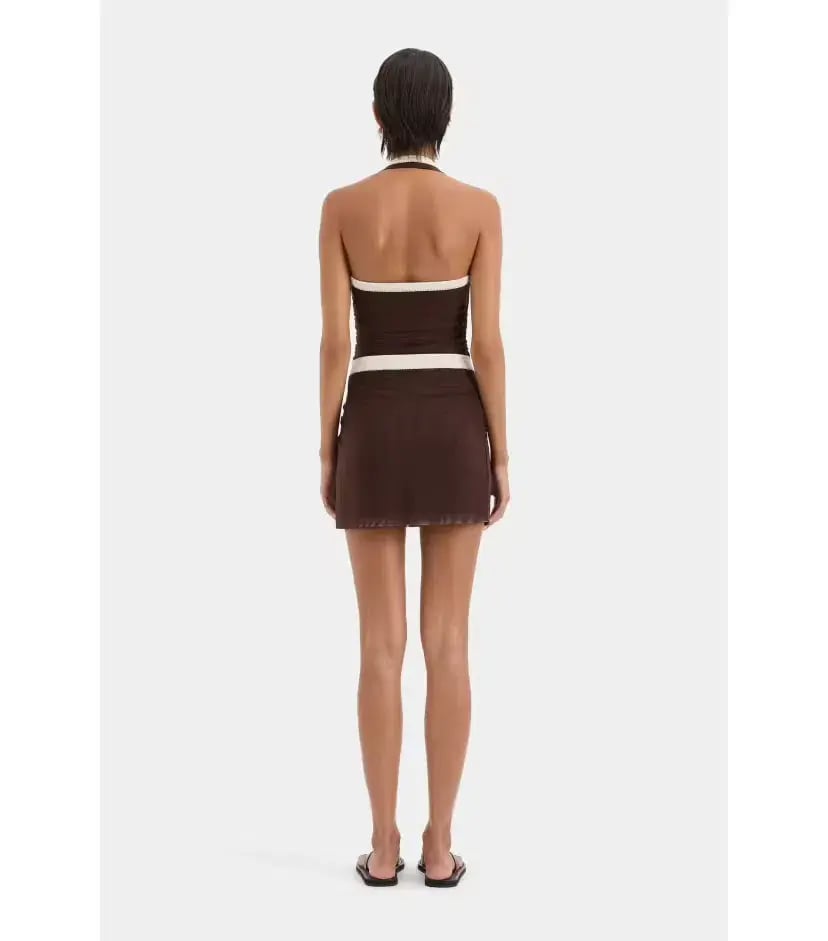 Sir The Label Jacques Mini Dress Chocolate Size 1 / AU 8 photo 4