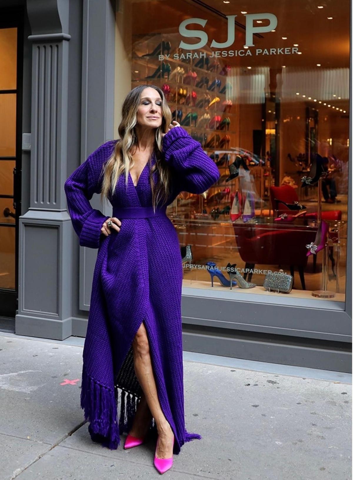 Hanifa Miya Knit Cardigan Dress Purple Size S-M/AU 10 photo 2