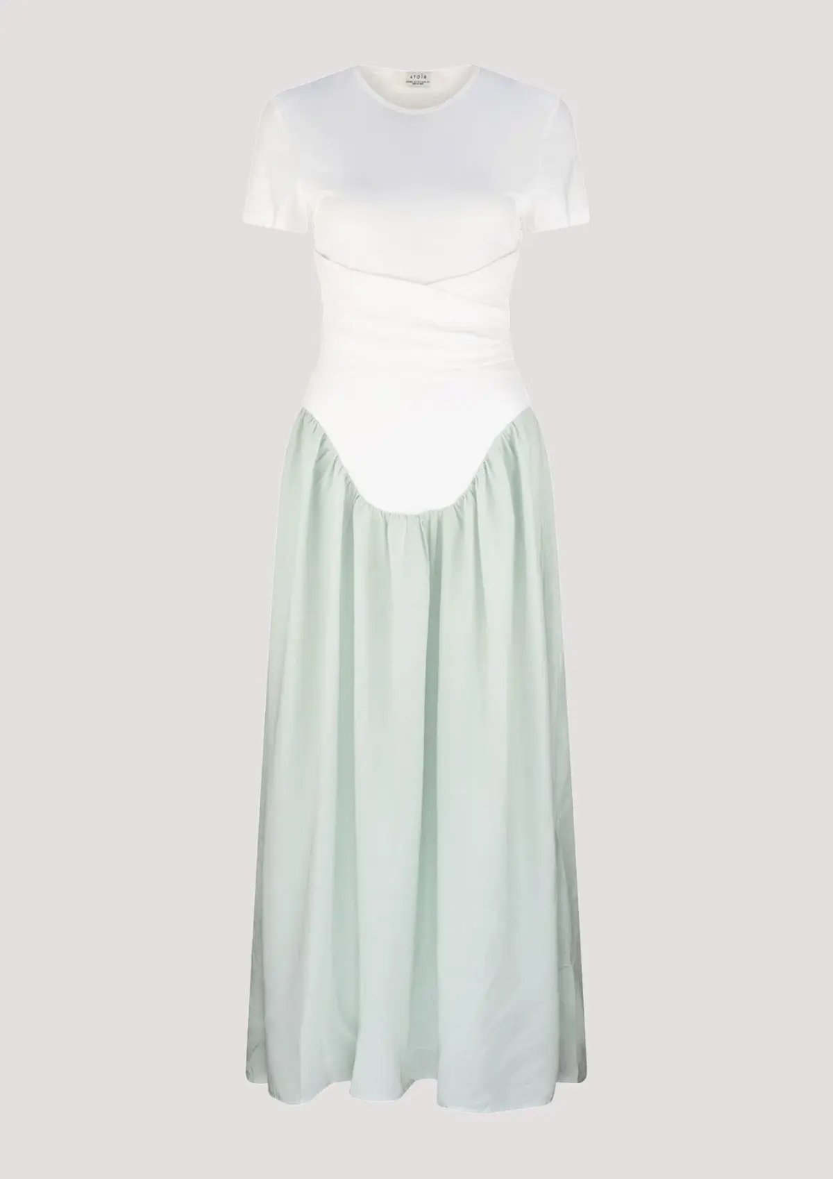 Atoir Christy Dress White/Shale Green Size 8 photo 3