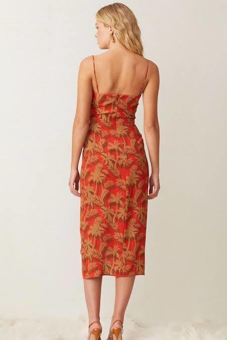Bec & Bridge Shady Palm Midi Dress Print Size 6 photo 2