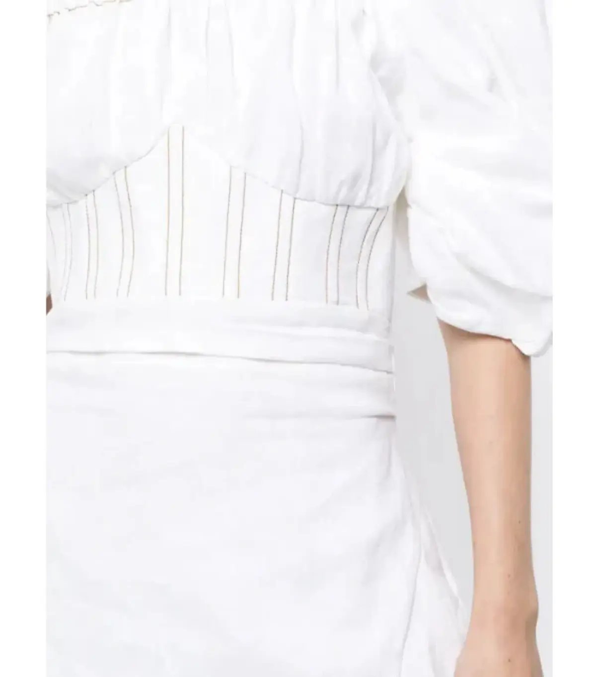 Rachel Gilbert The Capri Linen Dress in White Size AU 6 photo 2