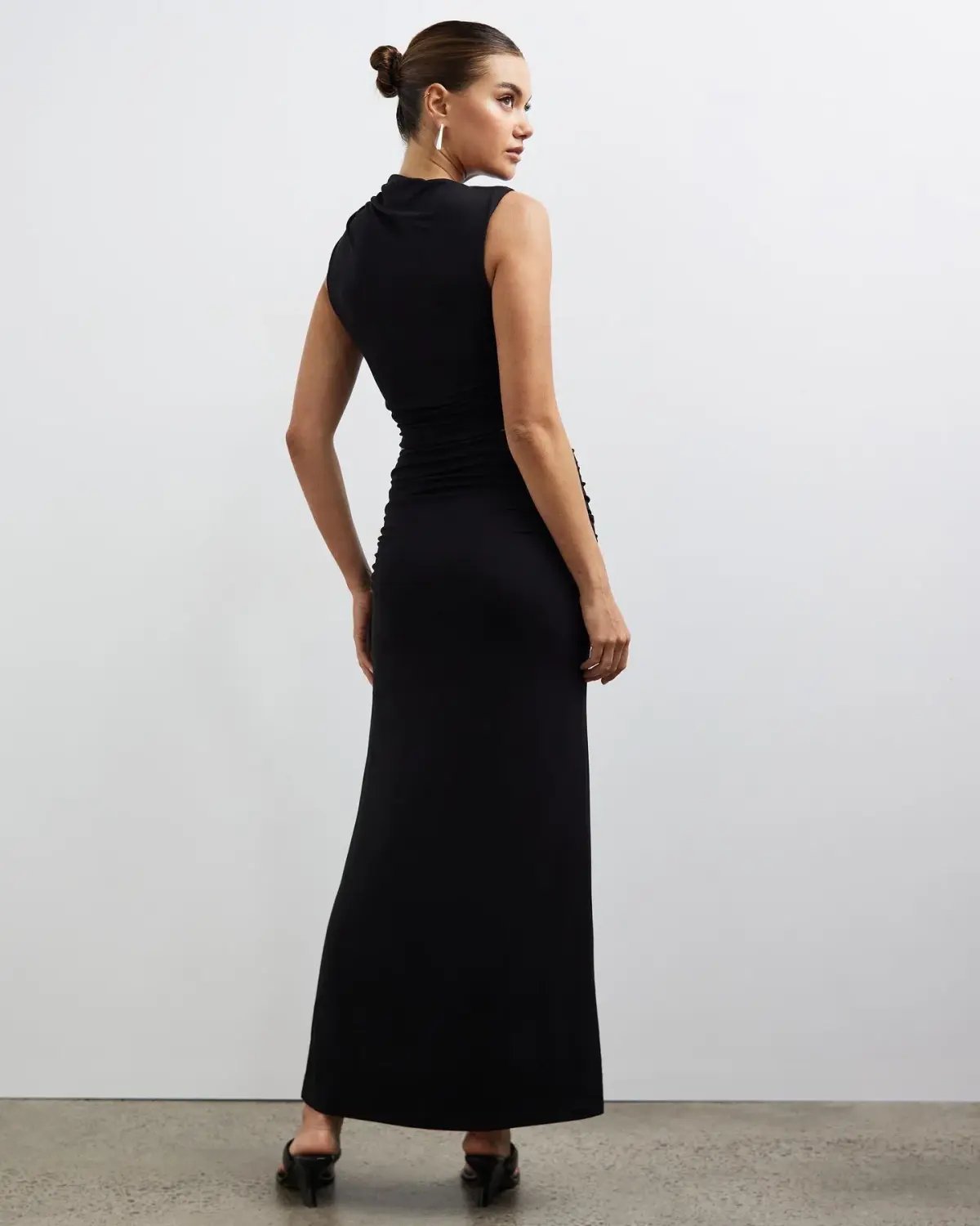 Lover Collins Ring Front Maxi Dress Black Size 10 photo 3