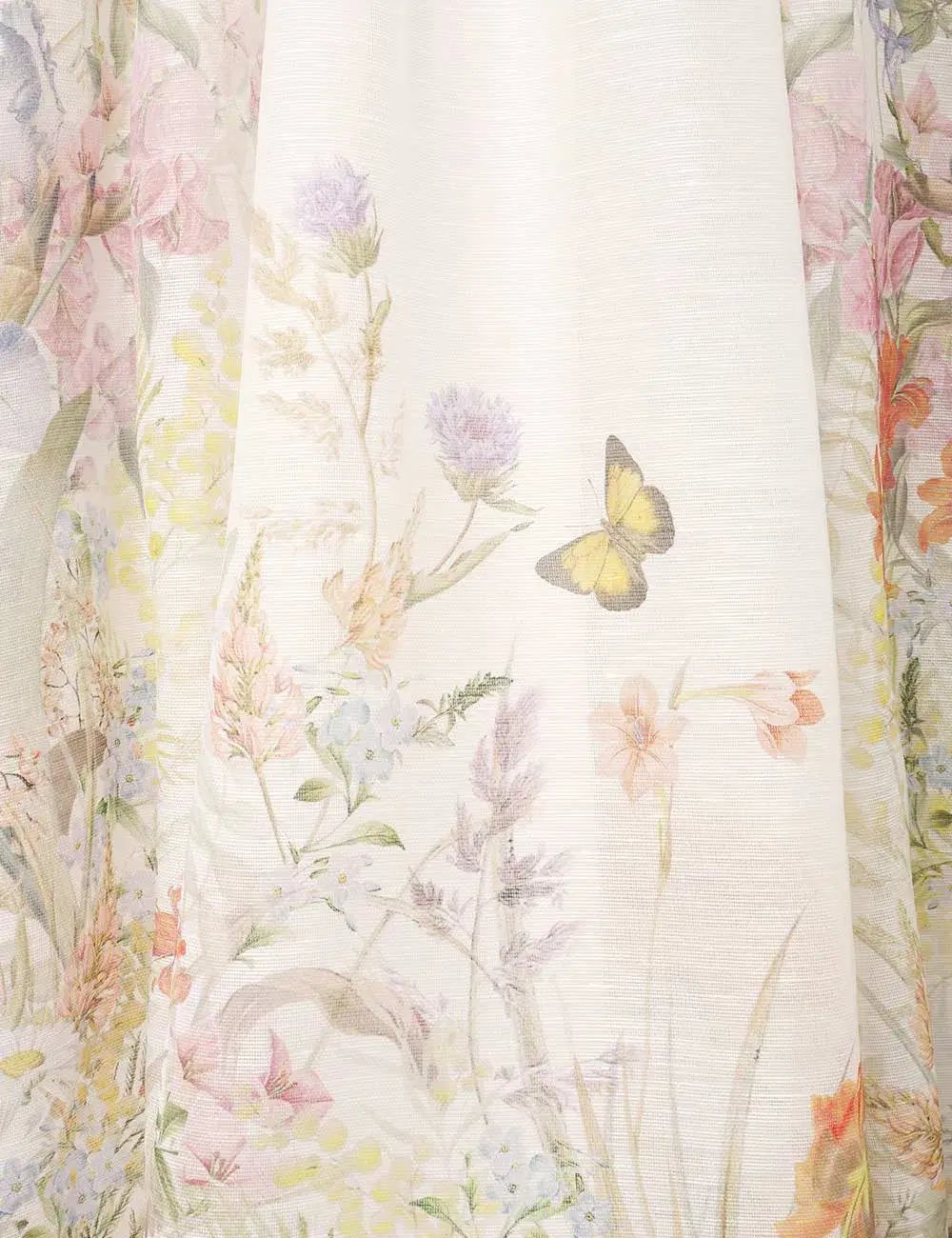 Zimmermann Natura Ruched Midi Dress in Ivory Wild Flowers Size 1 / 10 AUD photo 3