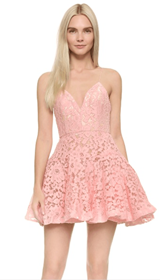 Alex Perry Leisa Lace Flip Mini Dress Candy Pink Size 10 photo 2