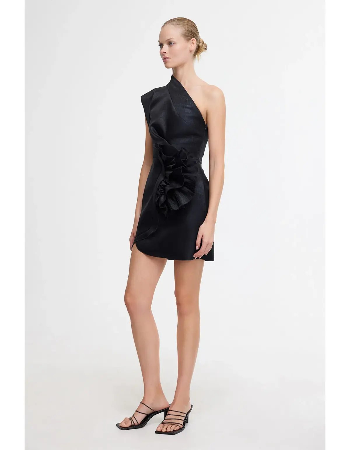 Acler Webster Mini Dress Metallic Black Size 8 photo 2