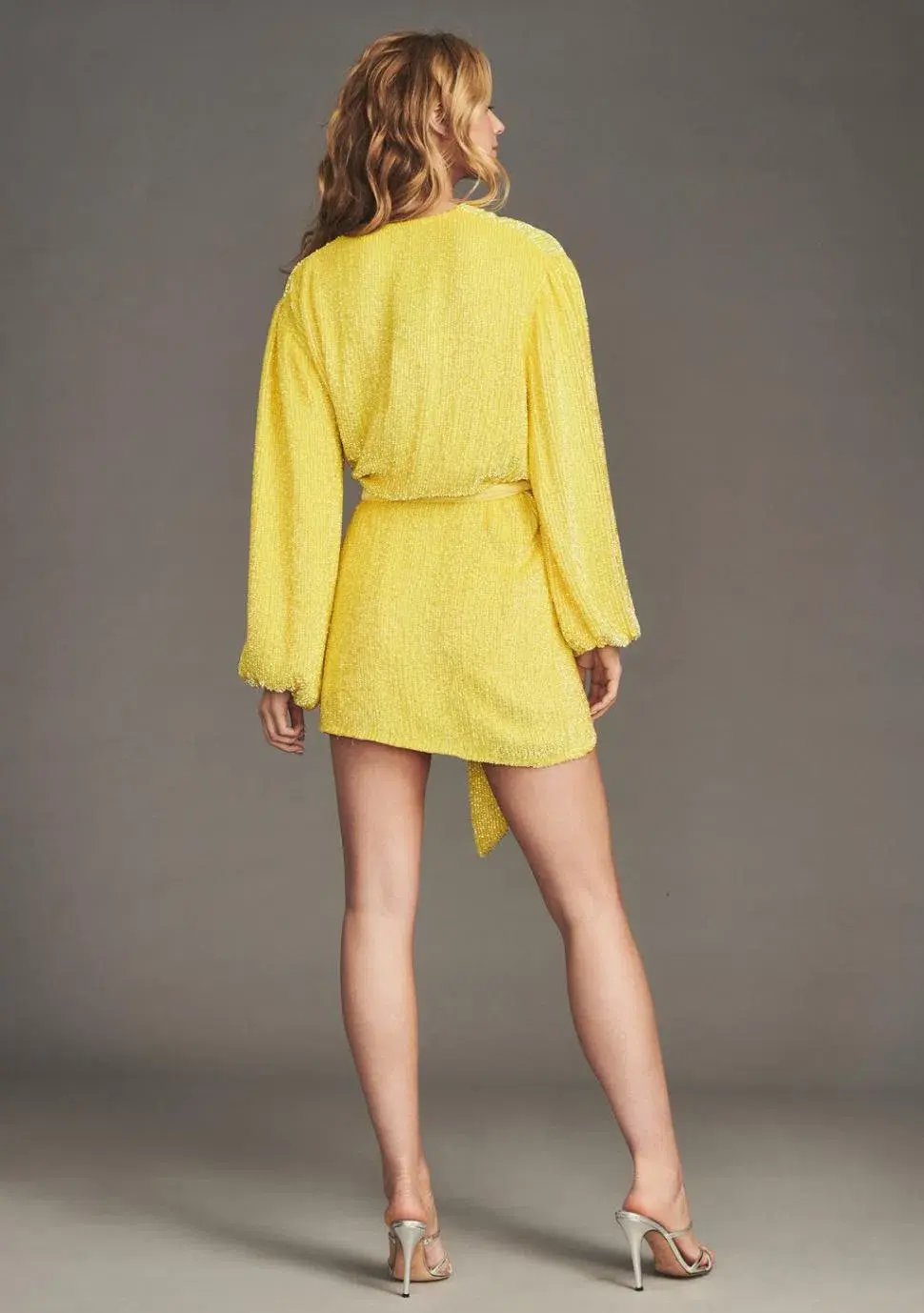 Retrofete Gabriella Robe Lemonade Yellow Size 8 photo 4
