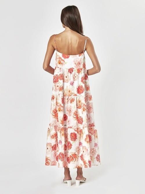 Charlie Holiday Isabella Maxi Dress Roses Print Size 8 photo 4