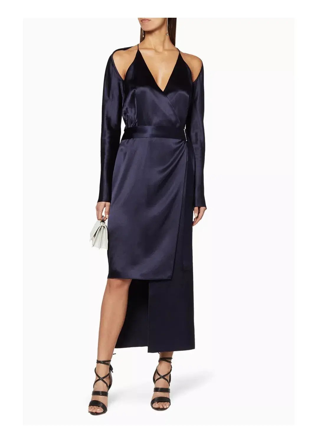 Dion Lee Silk Contour Tie Dress Navy Size 6 photo 2
