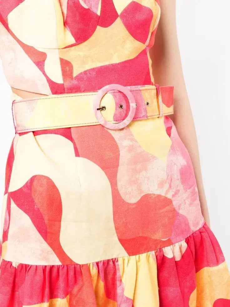 Rebecca Vallance Toretta Cut Out Mini Dress Print Size 10 photo 2