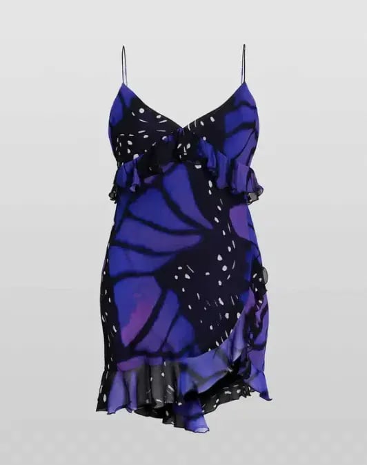 Rat and Boa Beatriz Mini Dress Butterfly Print Size S / 8 photo 5