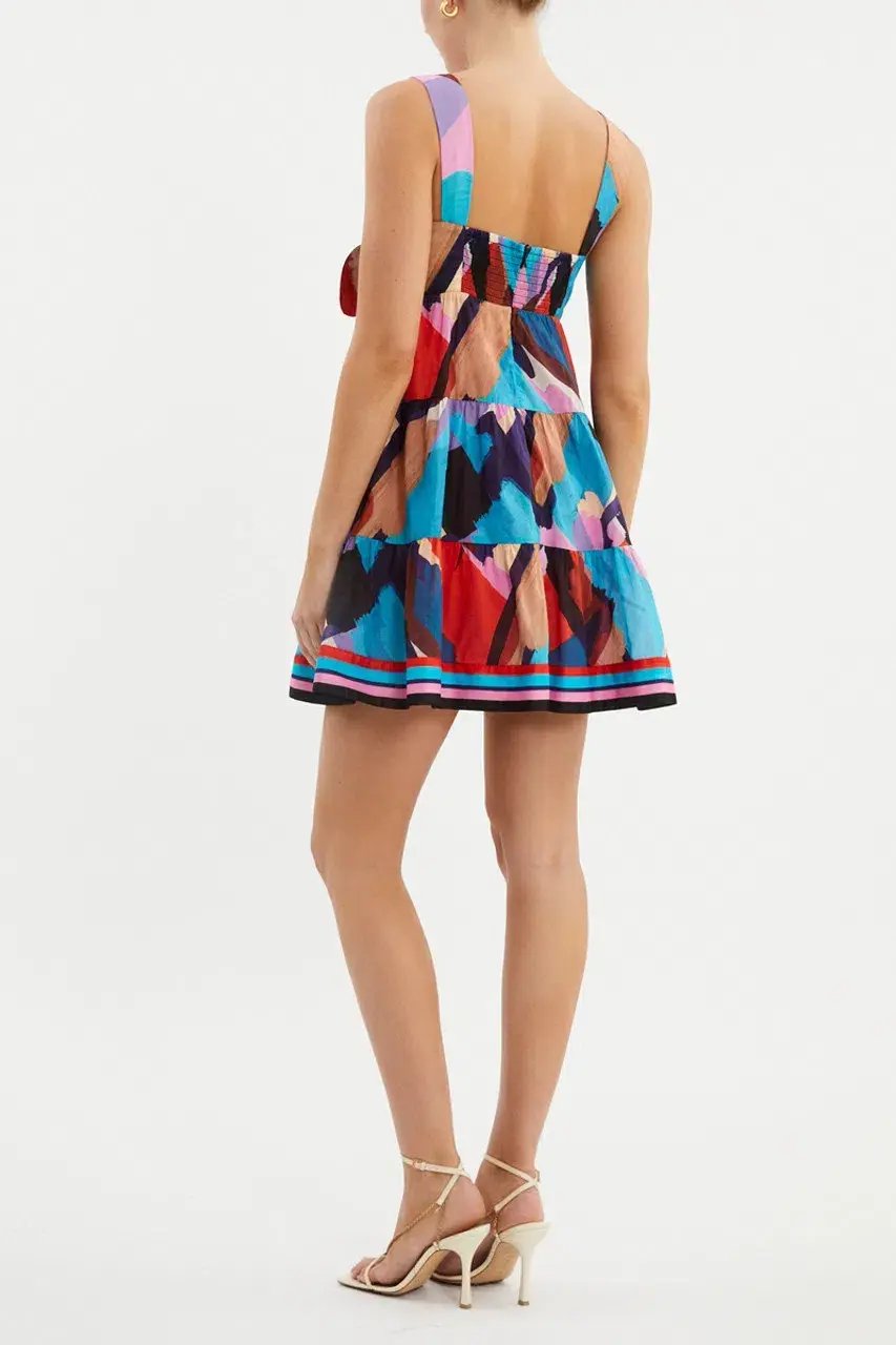 Rebecca Vallance Mini Dress Multi-colored Size AU 12 photo 2