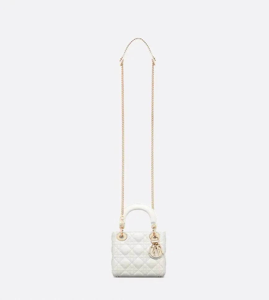 Dior Mini Lady Bag White photo 5