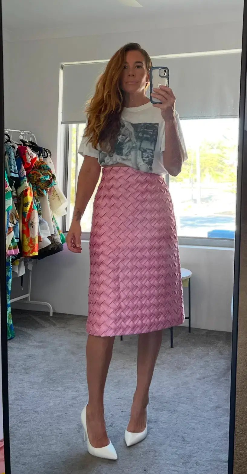 Alemais Inez Skirt In Pink Size 8 photo 5