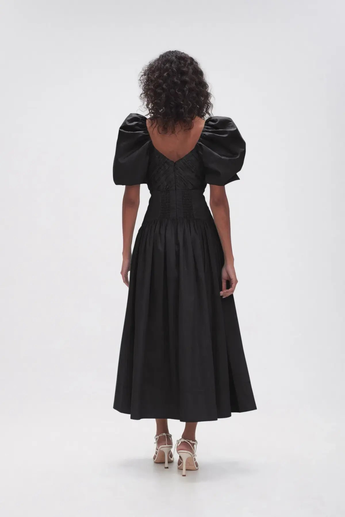 Aje Gabrielle Plunge Midi Dress  Black Size 12 photo 4