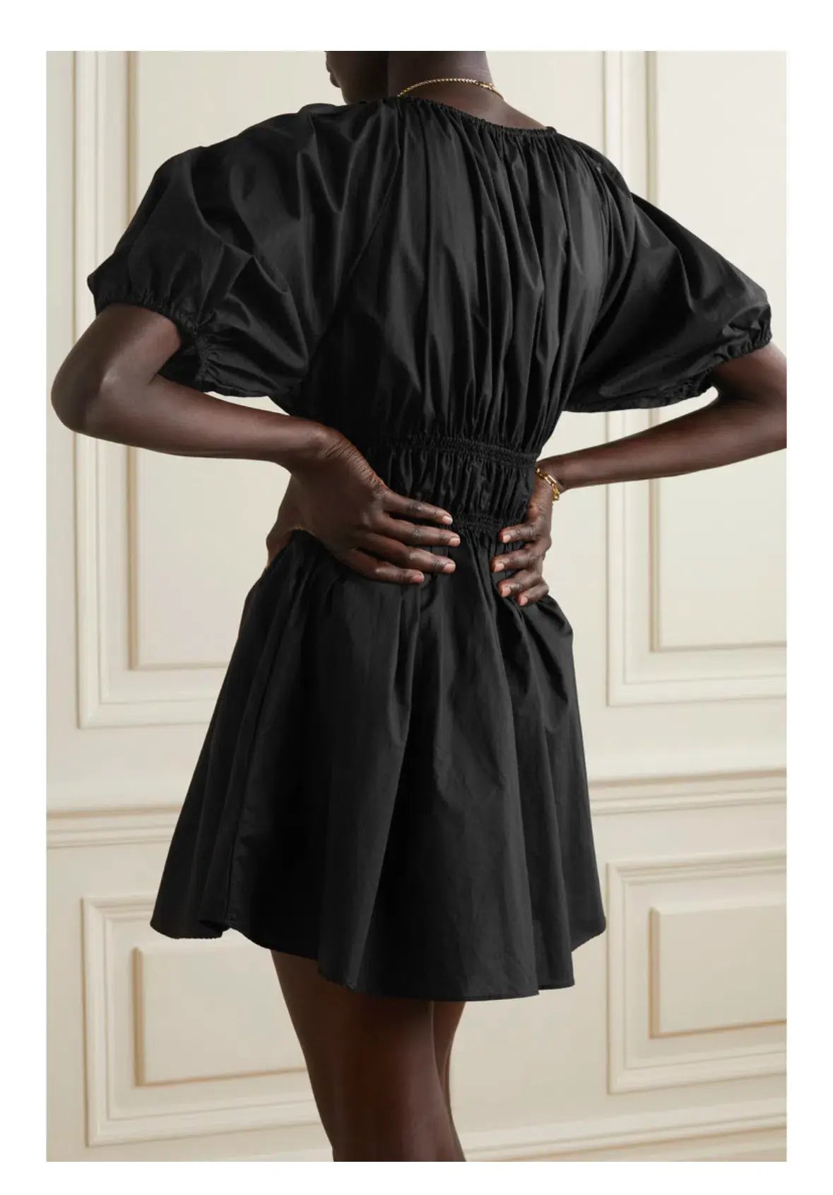 Matteau Mini Poplin Dress Organic Cotton Black Size AU 6 photo 2