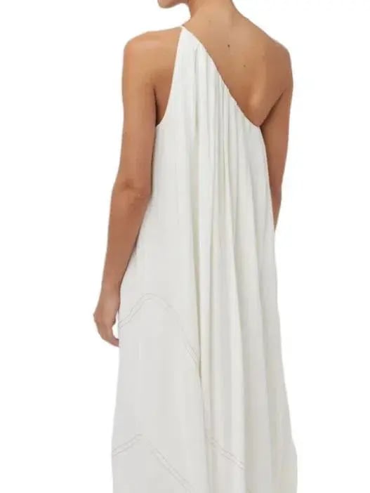 Camilla and Marc Castille One Shoulder Maxi Dress in White Size 10 photo 5