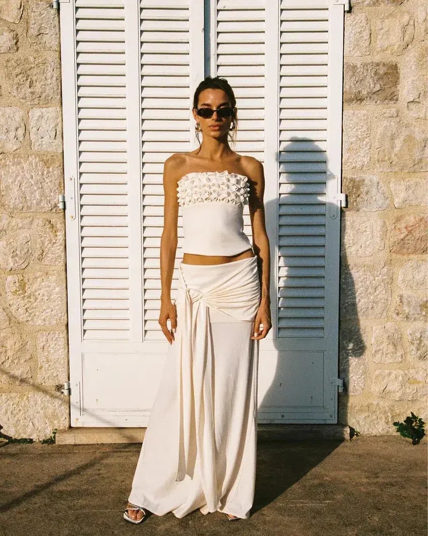 Ance Gria Jude Set Top and Skirt in Ivory Size S / AU 8 photo 5
