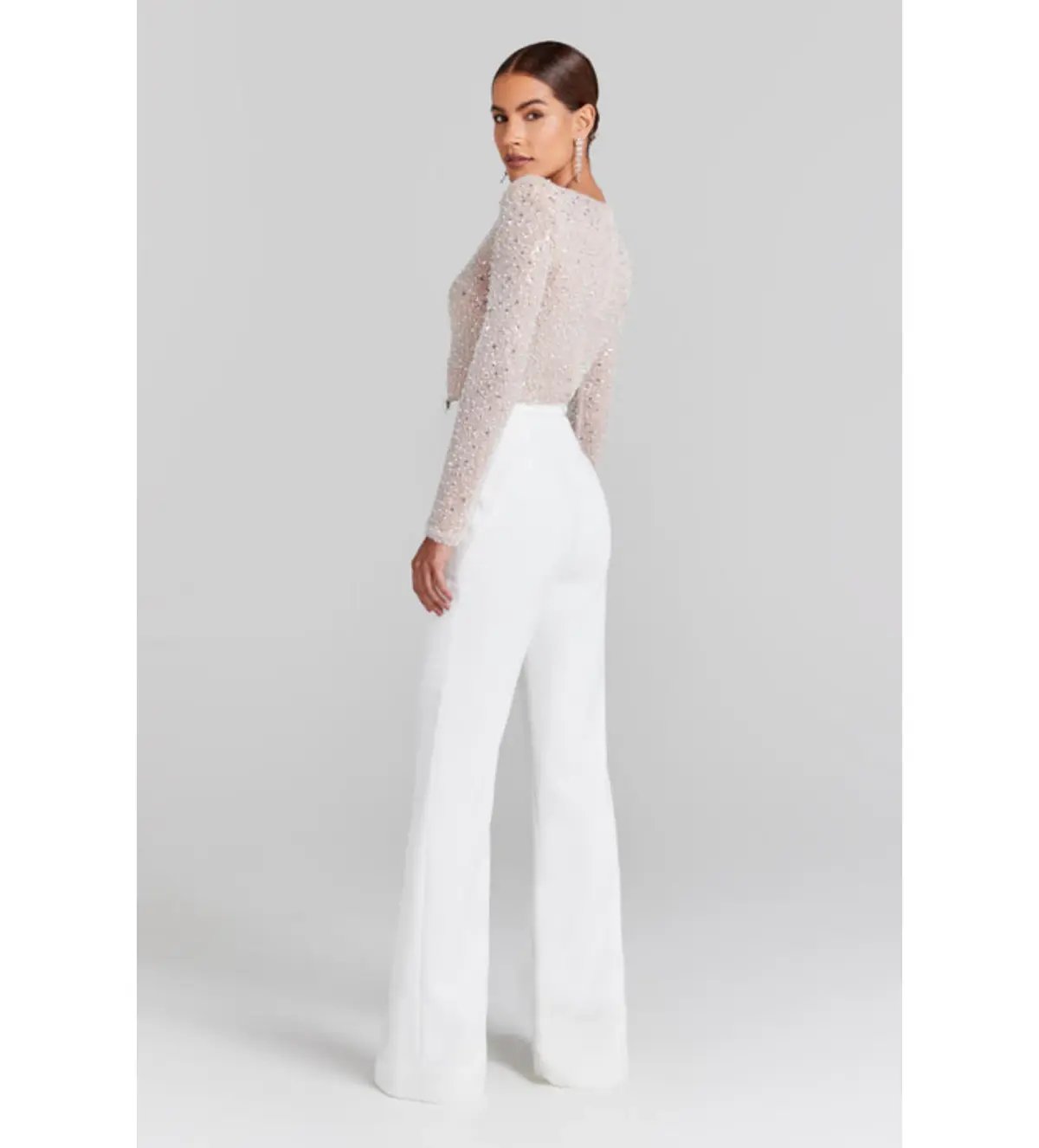 Nadine Merabi Amelia Jumpsuit White Size 8 photo 2