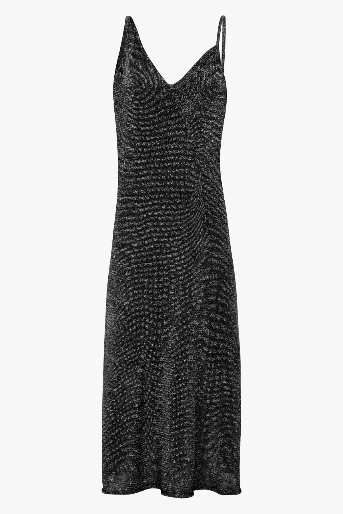 Sass & Bide Liquid Metal Black Metallic Knit Dress Size L/AU 14 photo 3