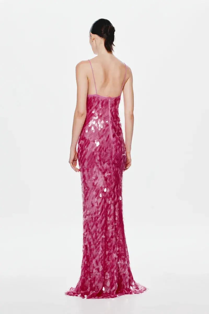 Misha Pink Sapphire Sequin Dress photo 4