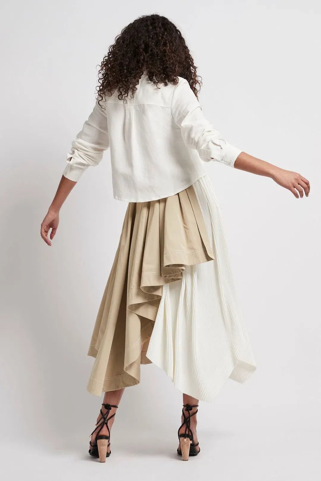 Aje Consonance Skirt White/Brown Size 4 photo 3