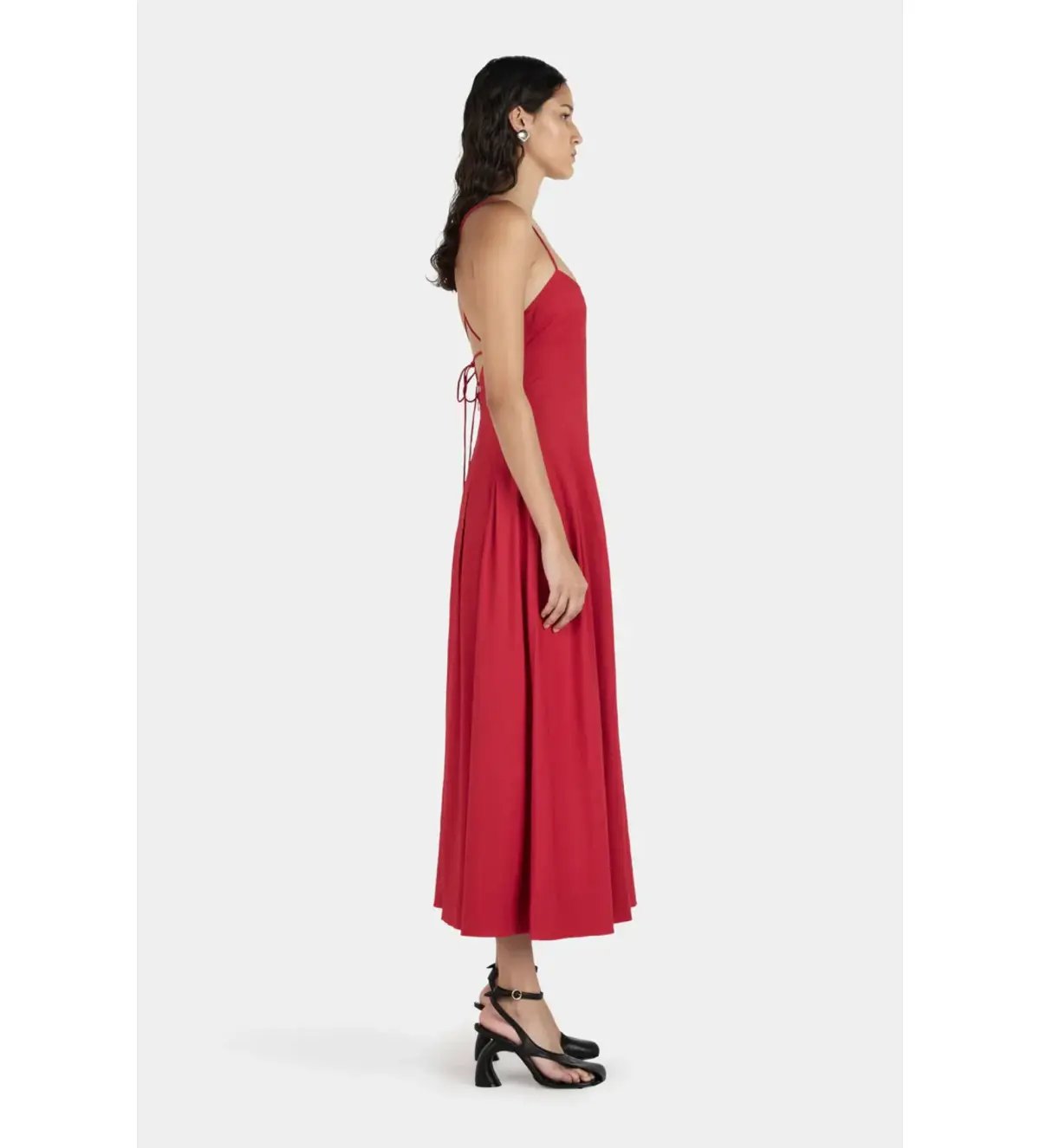 Hansen And Gretel  Carlotta Midi Dress Samba Red Size Au 10 photo 2