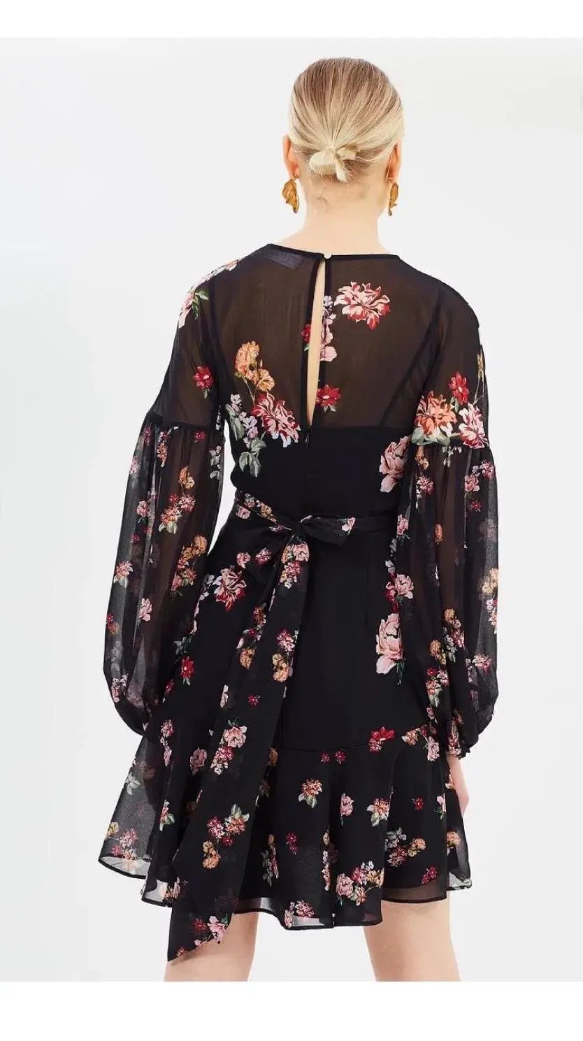 Keepsake the Label Evolve Long Sleeve Mini Dress Floral Size 6 photo 3