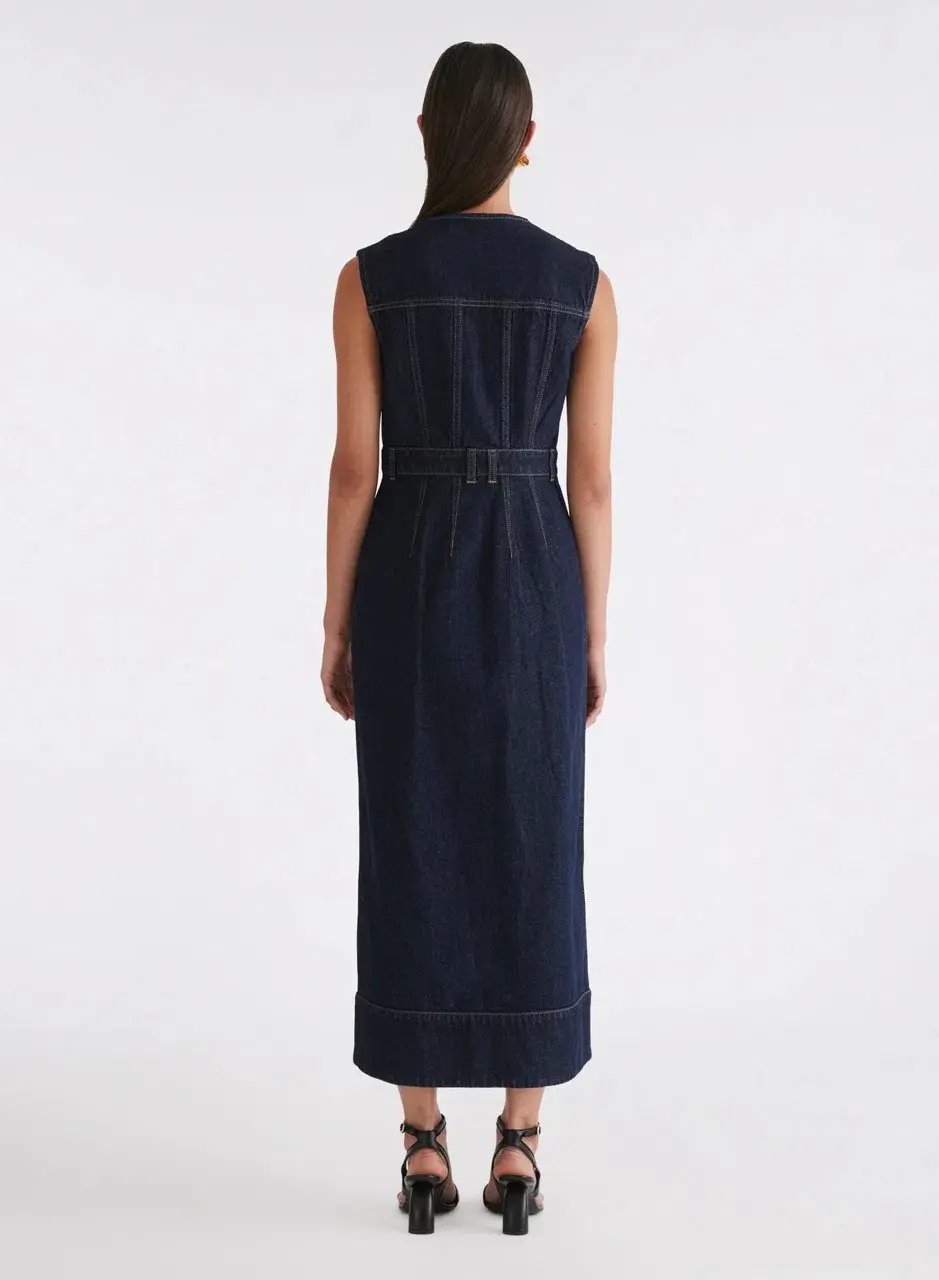 Anna Quan Paige Denim Dress Indigo Size AU 12 photo 4