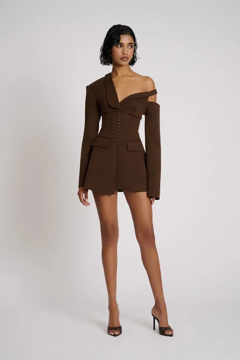 Eliya The Labe Ayla Blazer in Brown Size 8 photo 2