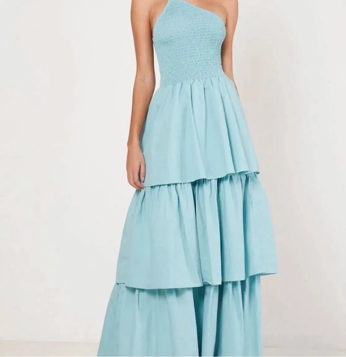 S/W/F One Shoulder Layered Maxi Dress Blue Size L / AU 12 photo 2