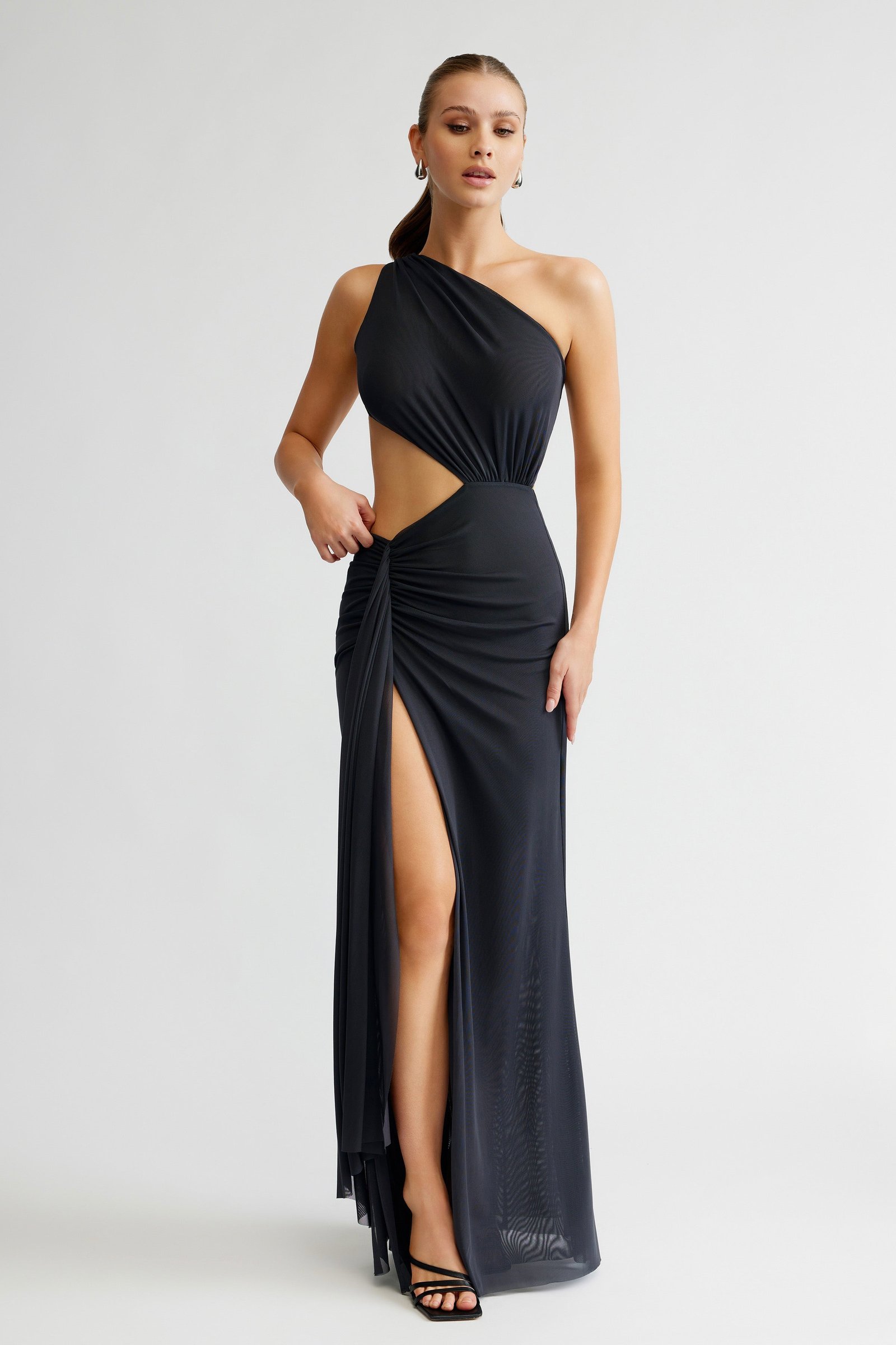 LEXI ZANIAH DRESS - CHARCOAL photo 2