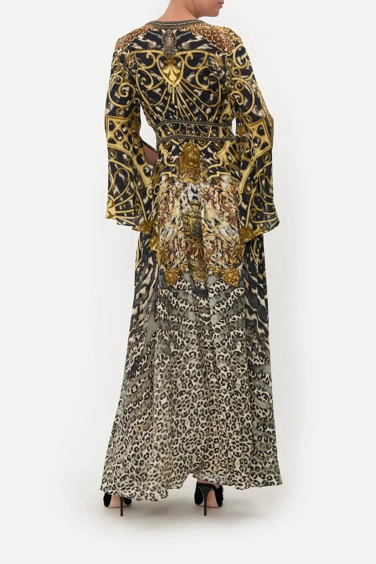 Camilla Kimono Sleeve Dress With Shirring Detail Armada Print Size S / AU 10 photo 2