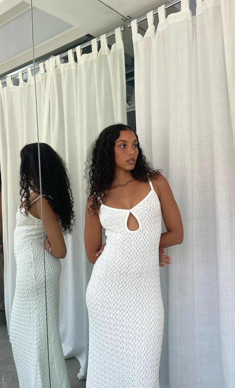 Bec & Bridge Effie Knit Key Dress Ivory Size 8 photo 4