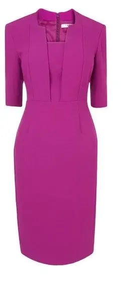 L.K. Bennett Detroit Sheath Dress Violet Size AU 6 photo 2
