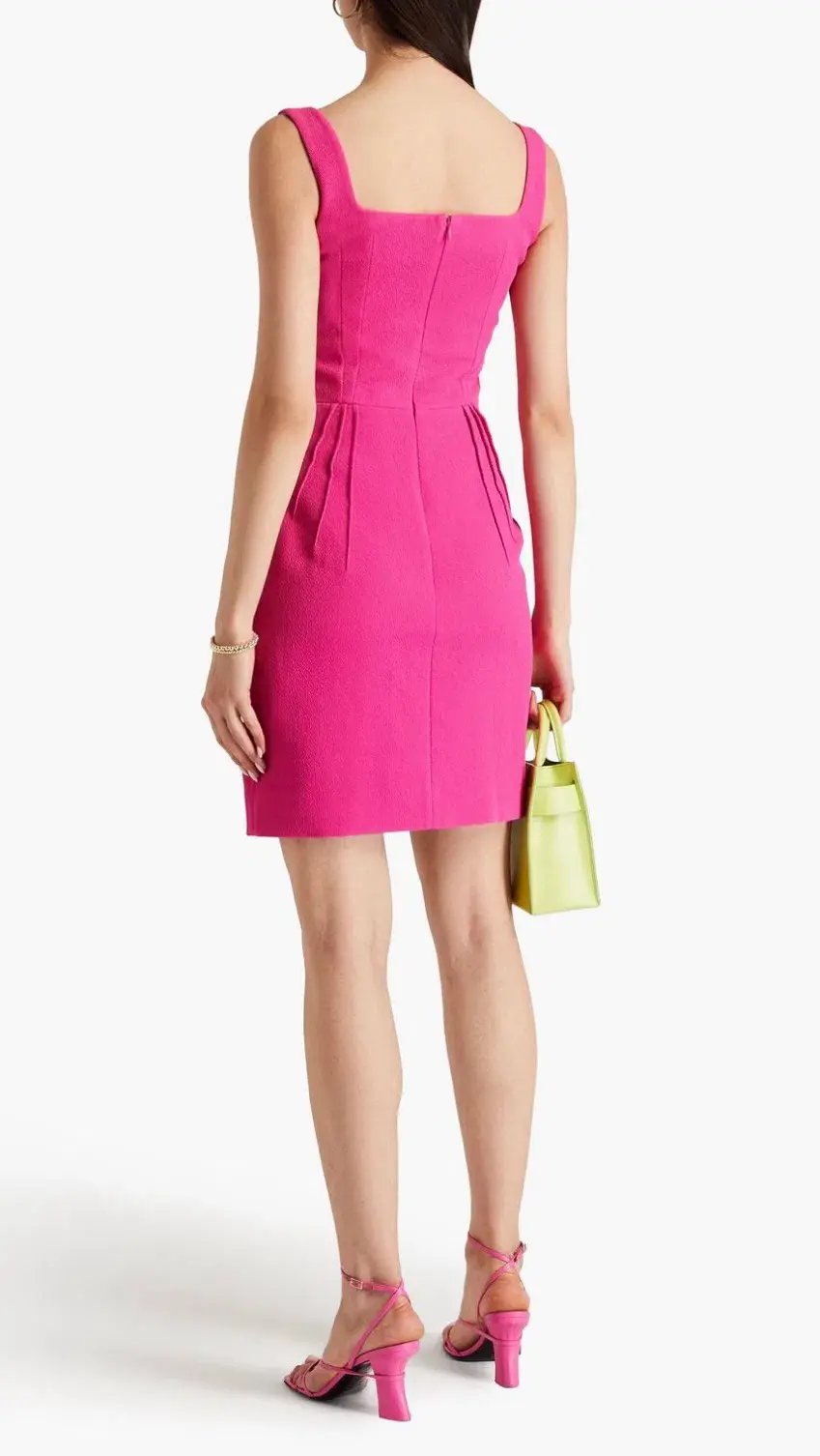 Emilia Wickstead Salma Mini Dress, Size AU 6, Hot Pink Cloqué photo 2