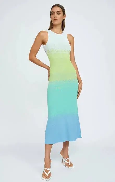 By Johnny Amina Ombré Knit Midi Dress Multi Size 10 / M photo 2