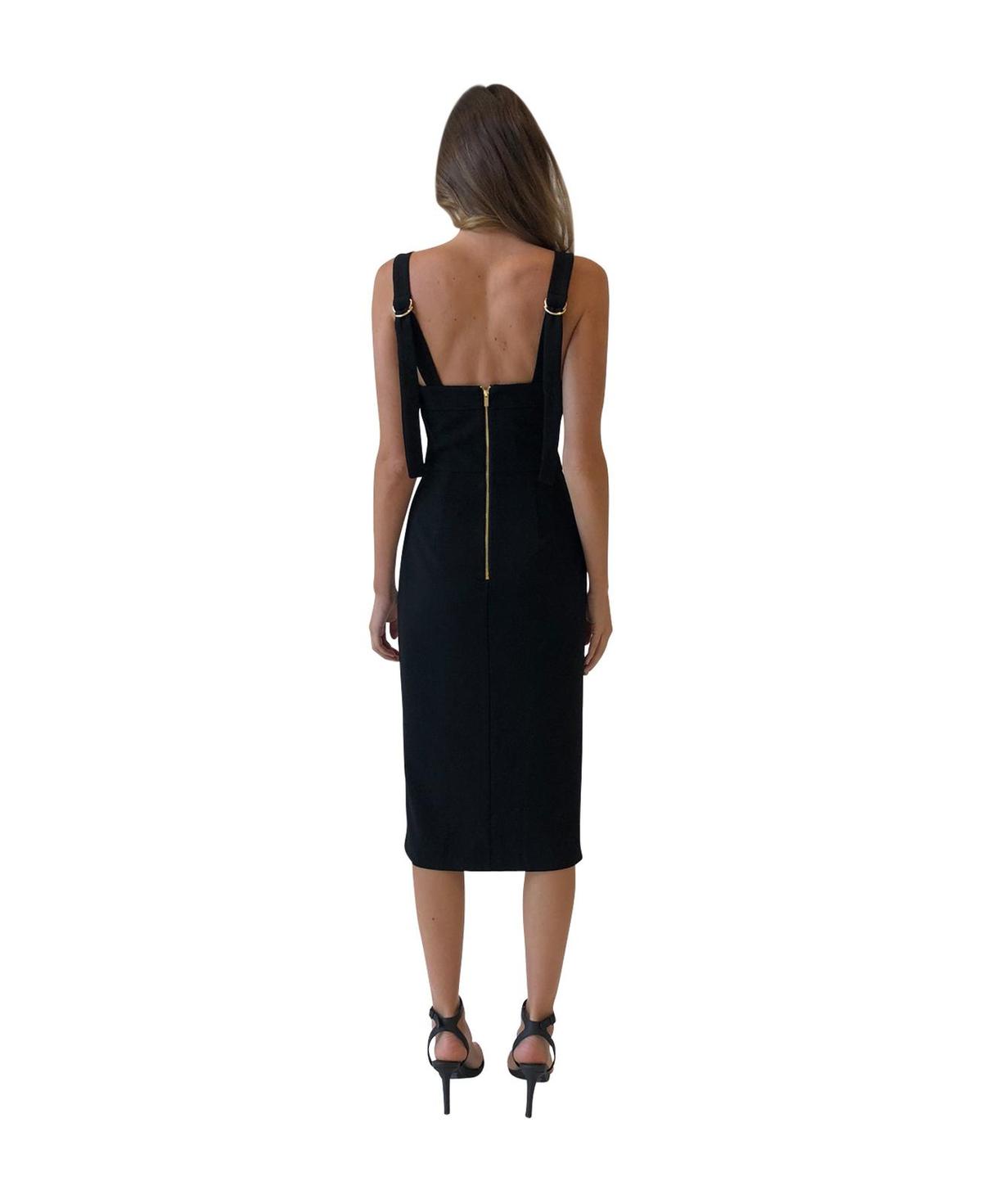 Rebecca Vallance Celestina Tie Dress in Black size 8 photo 4