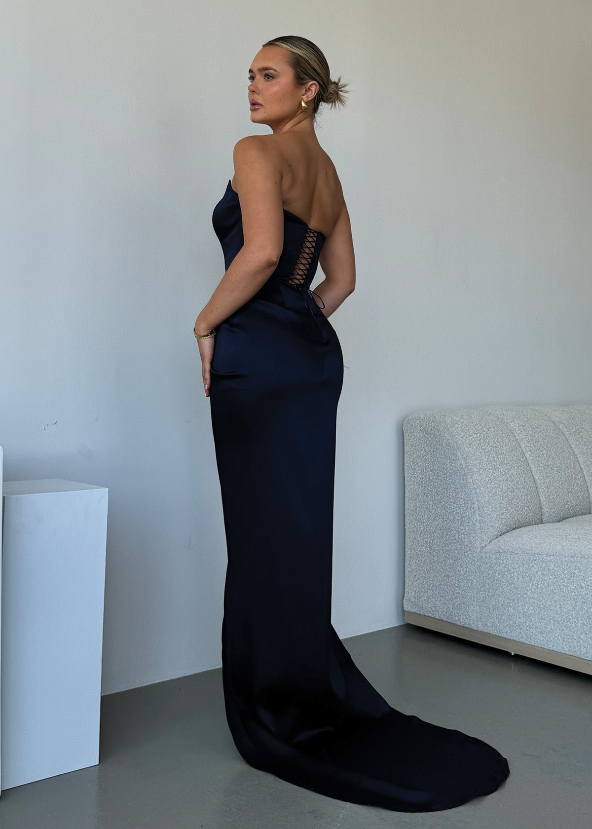 Blair Gown in Navy photo 2