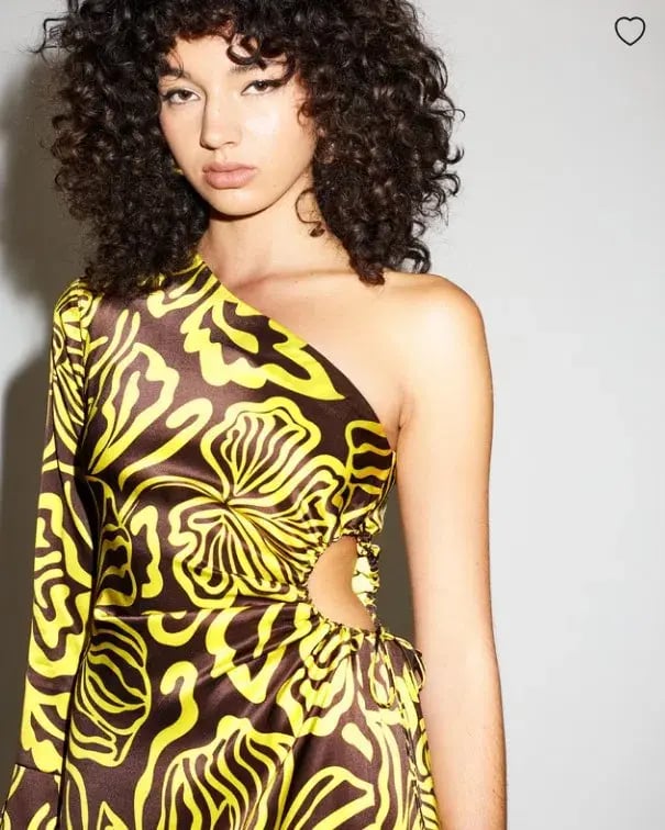 Lover Solana Silk One Shoulder Cut Outs Midi Dress Size AU 12 photo 4