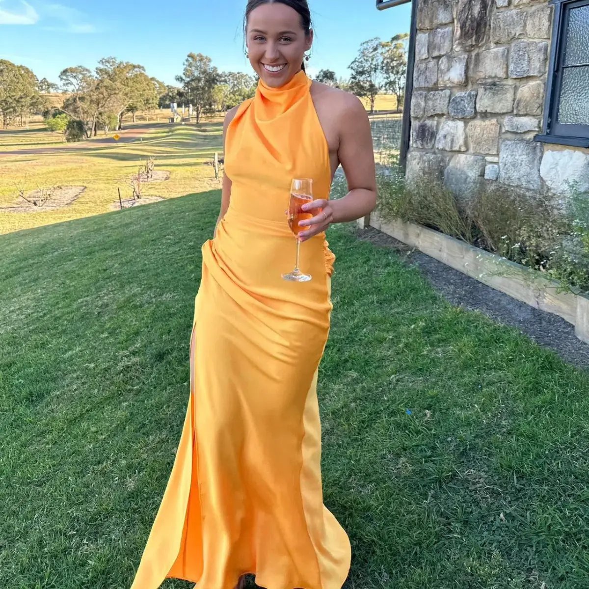 Sheike Venus Maxi Dress Orange Size 8 photo 3