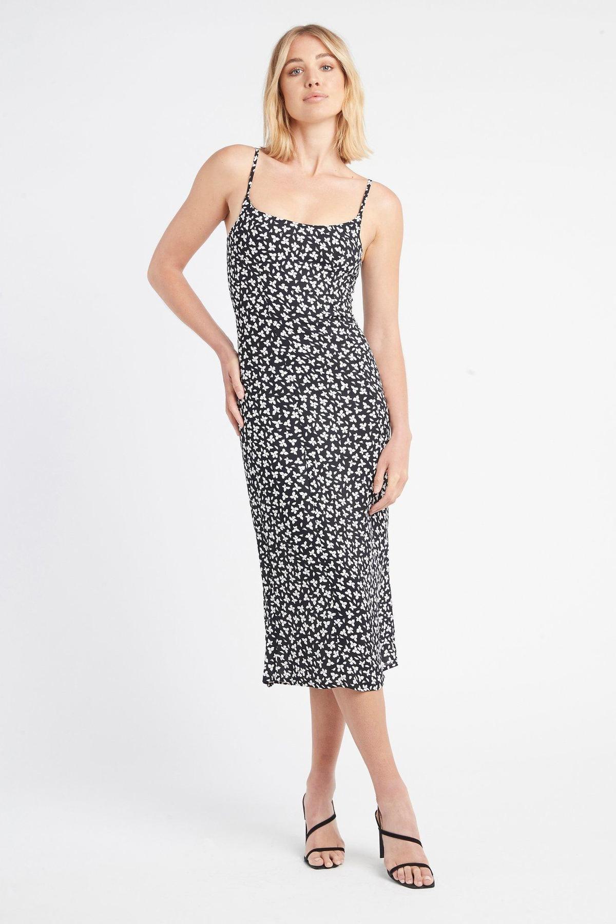 Kookai Black Lily Midi Dress Size 8 photo 2