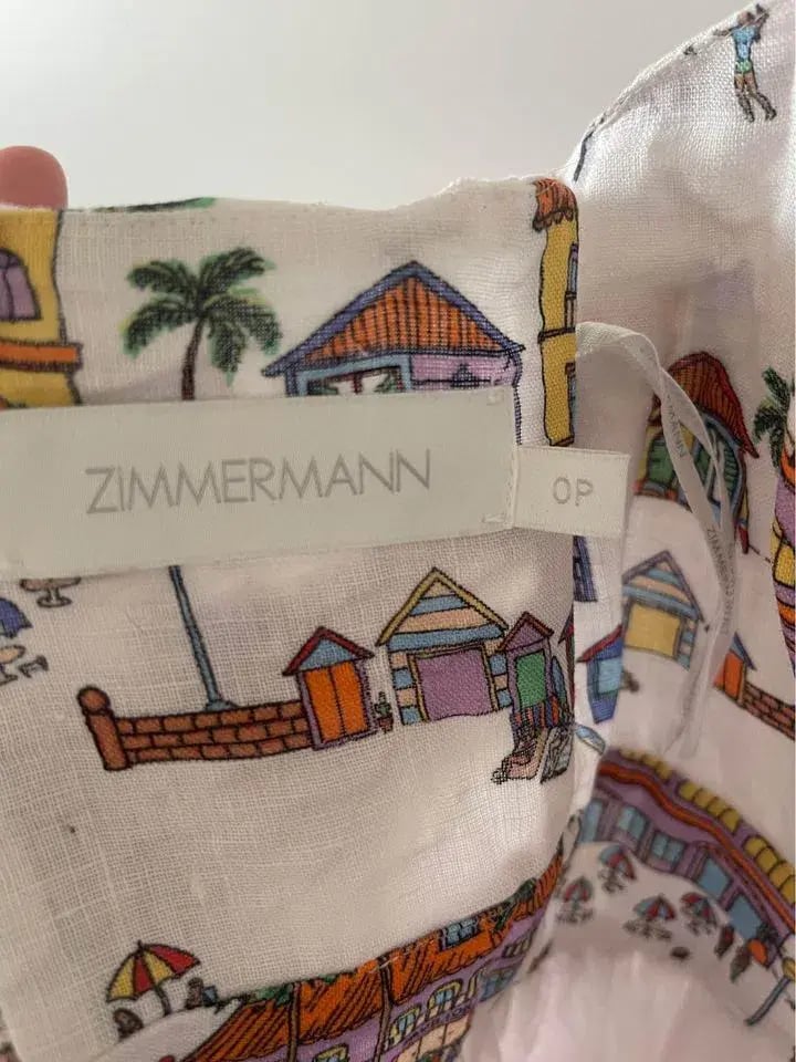 Zimmermann Mae Strapless Maxi Dress Print Size 0P/ AU 6 photo 4