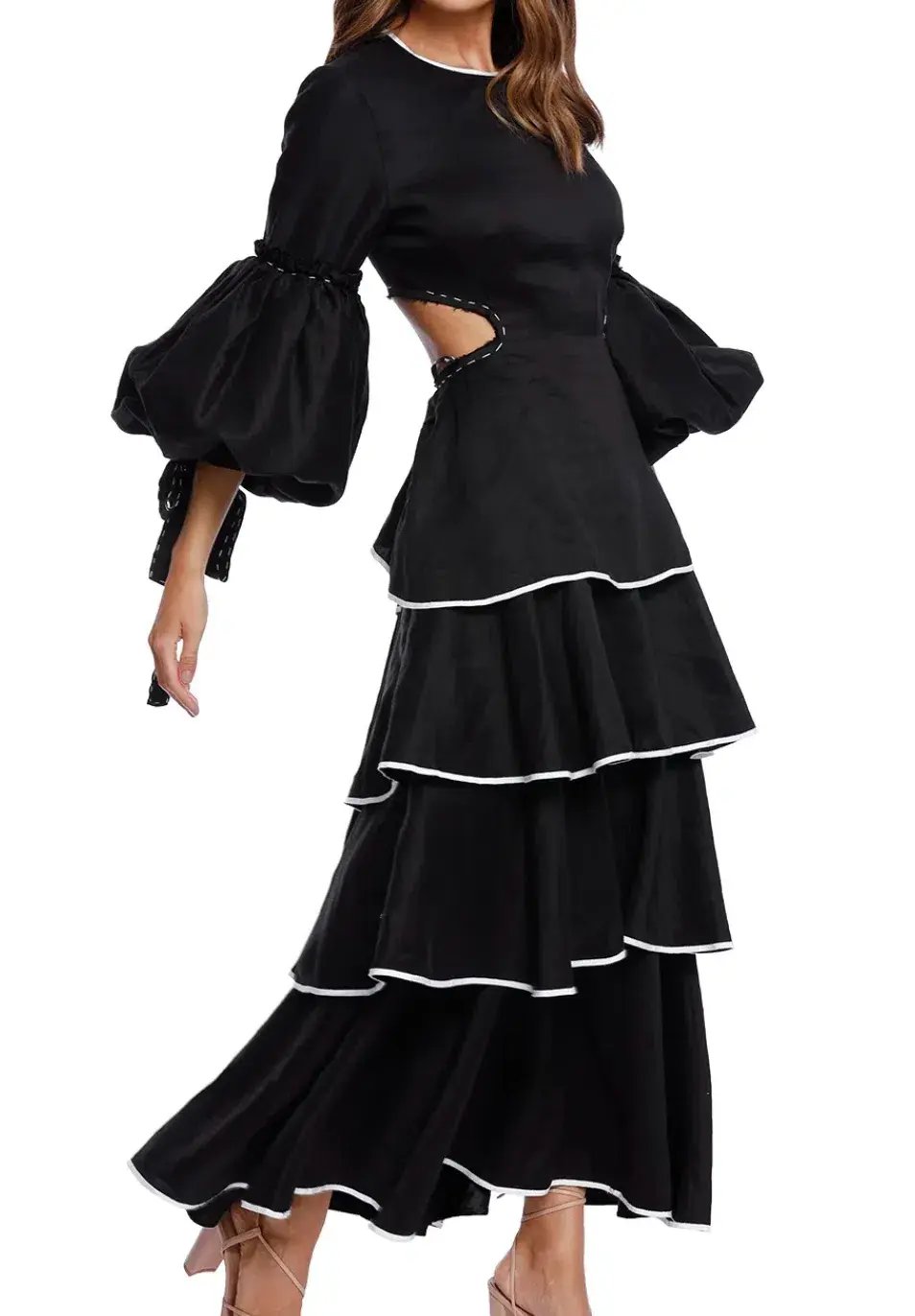 Aje Gracious Cut Out Dress Black Size 6 photo 4
