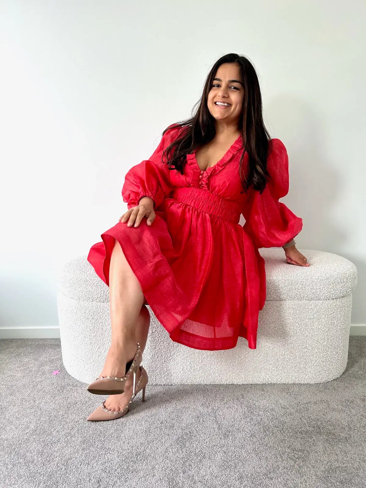 Zimmermann Prima Mini Dress in Red Size 3 / AU 14 photo 3