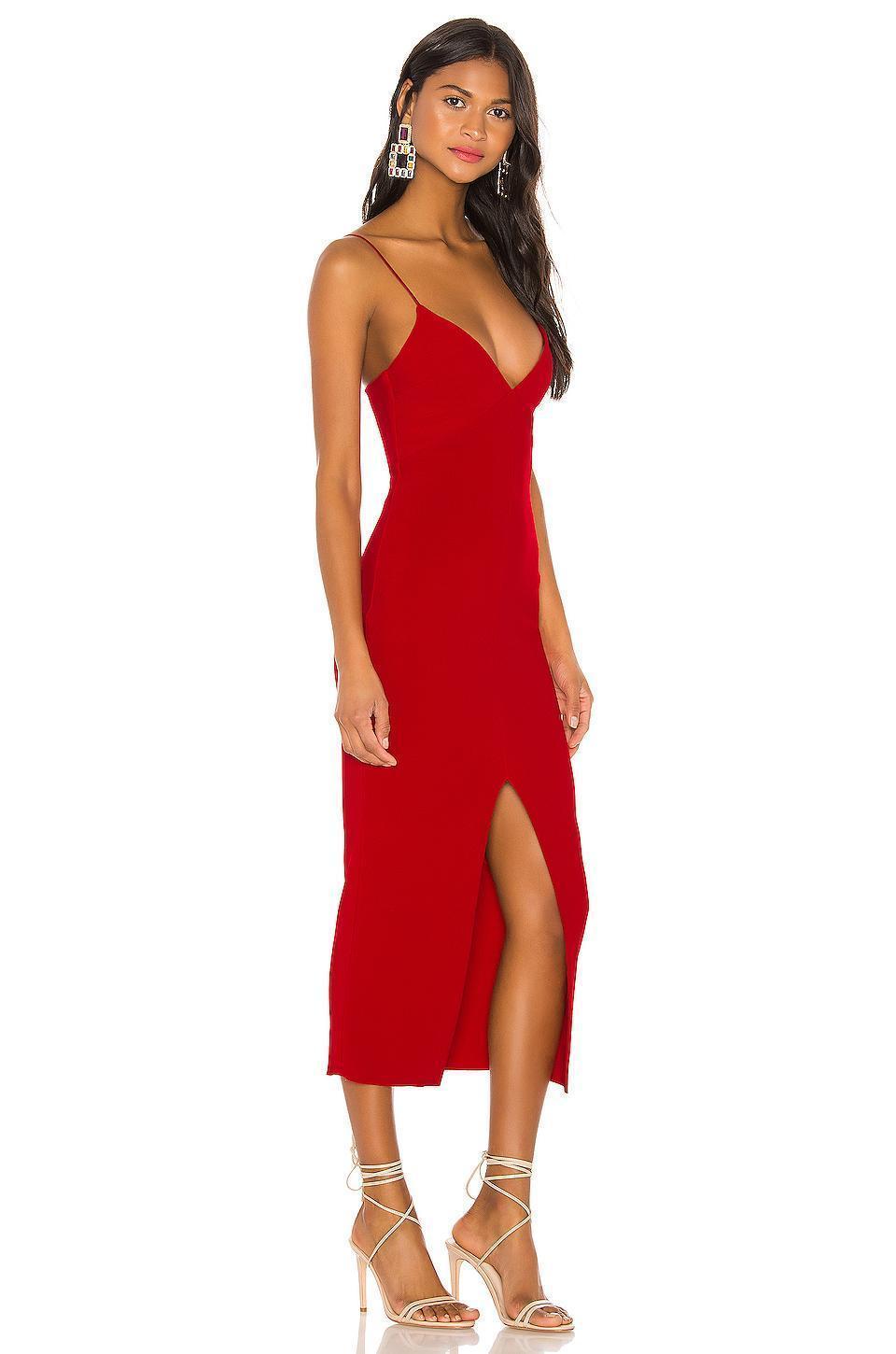 Bec and Bridge C’est Magnifique Split Dress Red Size 6 photo 2