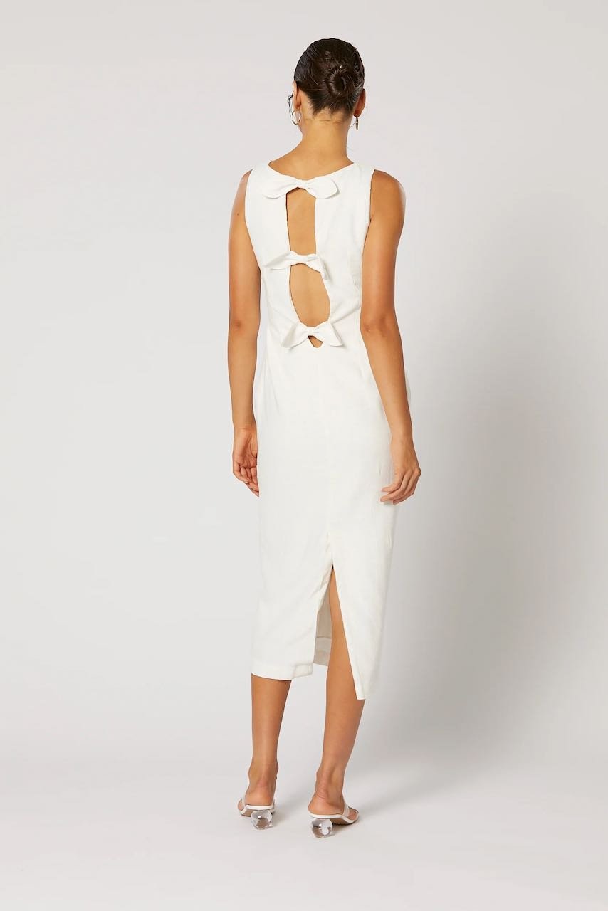 WINONA SIESTA MIDI DRESS - WHITE photo 3