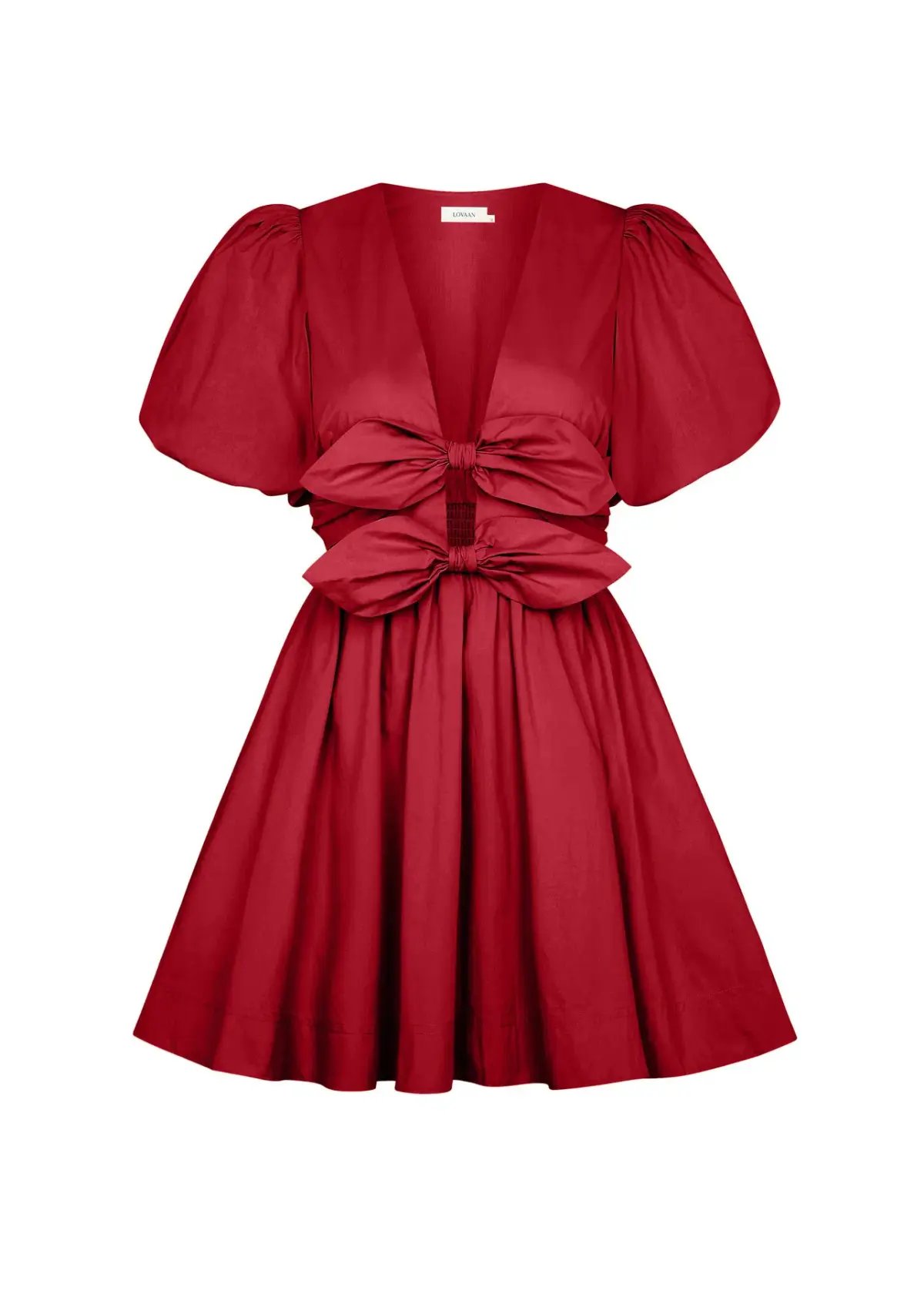 Lovaan Devon Mini Dress Cherry Red Size 10 photo 2