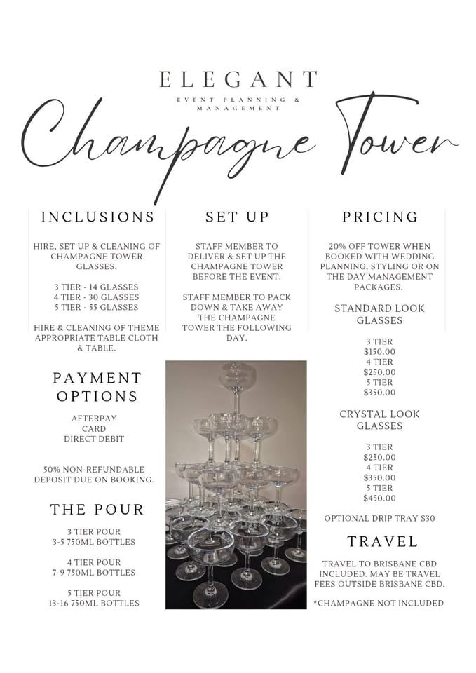 Champagne Tower Hire photo 2