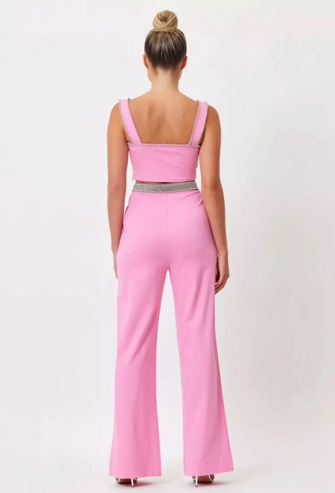 Bianca & Bridgett Hazel Crop Top & Riley Pant Set Pink Size 8 photo 3