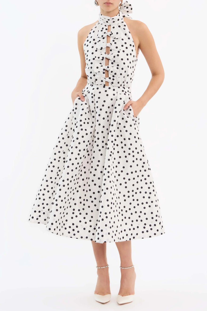 Rebecca Vallance Delia Halter Midi Dress photo 3
